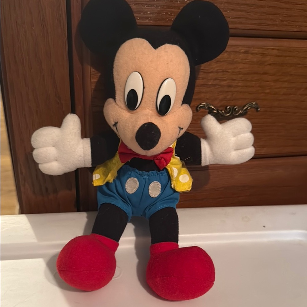 Disney Mickey Mouse Stuffed Animal Red Blue